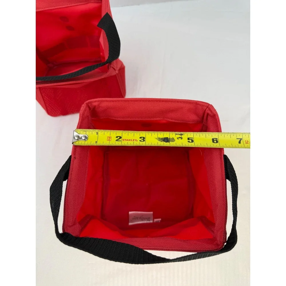 Thirty-One Icon Littles Carry-All Caddy Santa Suit Set of 2 Red Holiday Totes